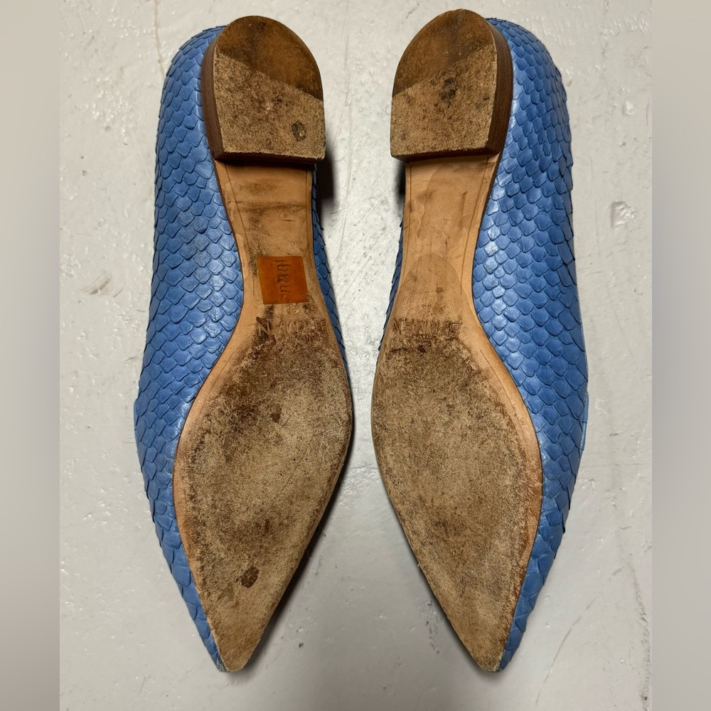 Alexandre Birman Python Pointed Toe Flats - Picture 6 of 9